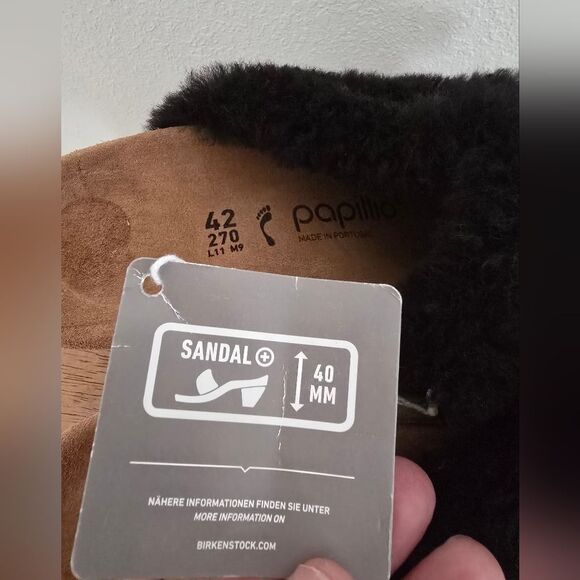 Papillio By Birkenstock Namica Teddy Sherpa Slip-on Sandals Size 11 - Picture 7 of 8